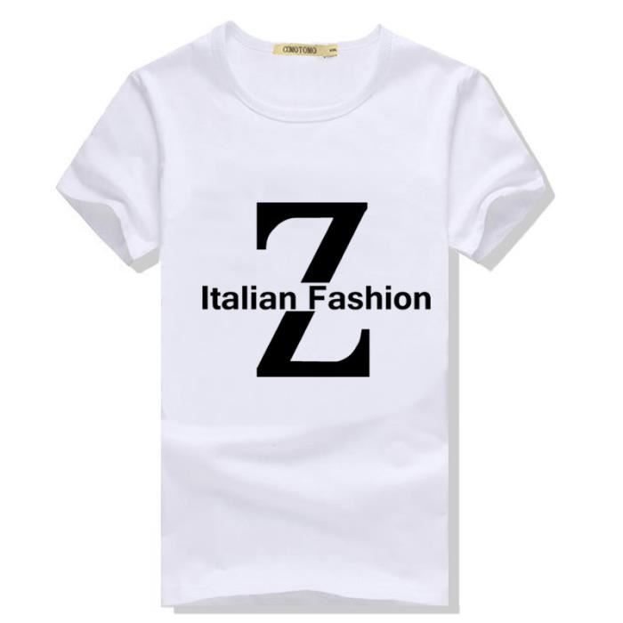 9 Couleurs Tee Shirt Manche Courte En Blanc Pas Cher De Marques
