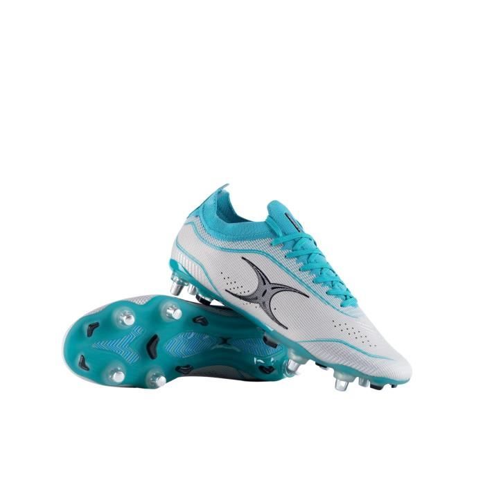 chaussures de rugby de rugby gilbert cage pro pace 6s - cool grey/aqua - 45,5