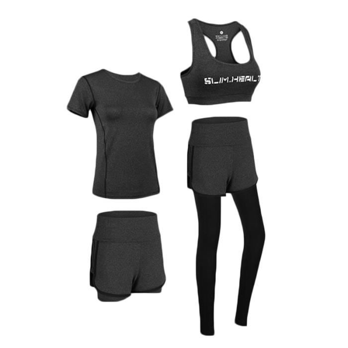 Ensemble de Vêtement Sport Femme - Marque - Modèle - Fitness - Gris foncé  Gris foncé - Cdiscount Sport