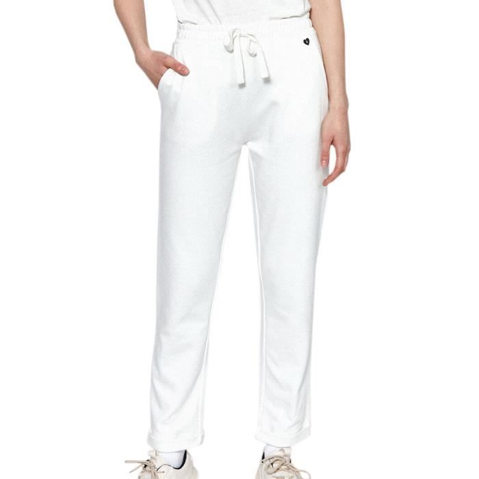 Pantalon fluide femme blanc Clearance