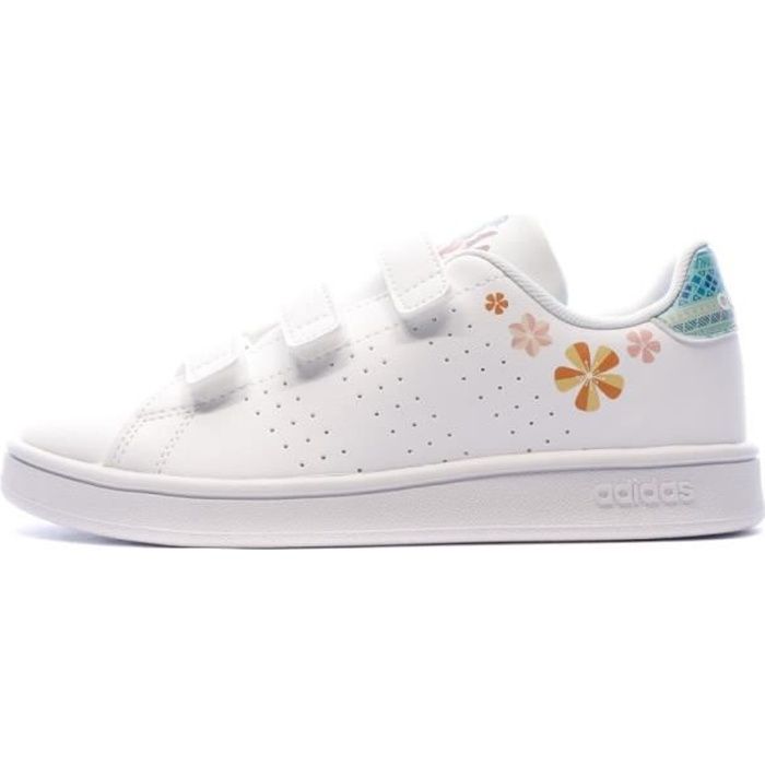 Baskets Blanches Fille Adidas Advantage Disney Vaiana Blanc