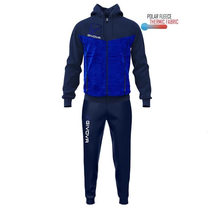 Survêtement enfant - GIVOVA - Visa - Bleu - Capuche polaire - Rétention thermique maximale Survêtement enfant - GIVOVA - Visa - Bleu - Capuche polaire - Rétention thermique maximale