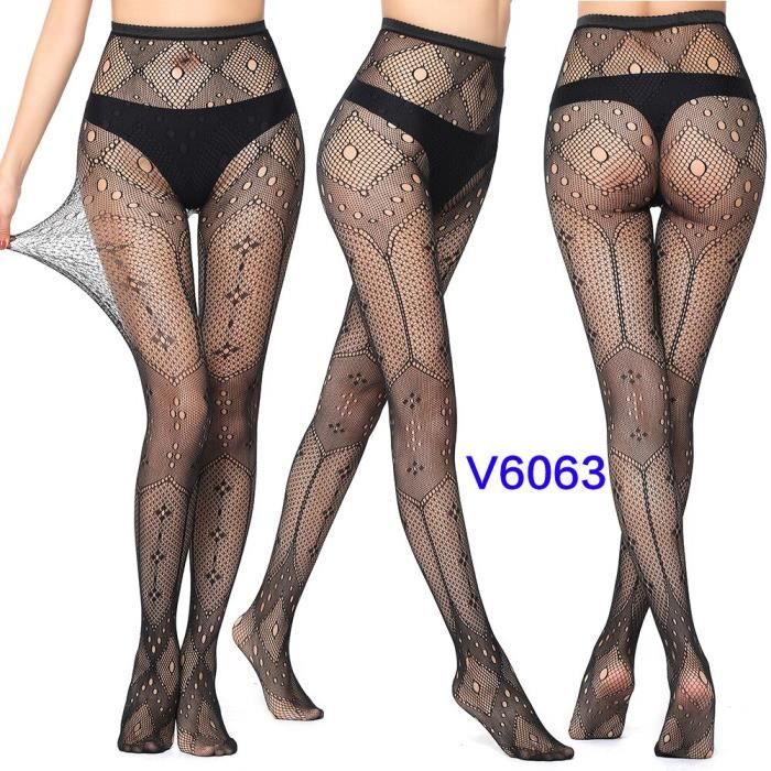 4 Collants Femme Motifs Dentelle Florale - Noir Et Blanc, Style Lolita, Cuisse, Pour Robe, Jupe, Déguisement