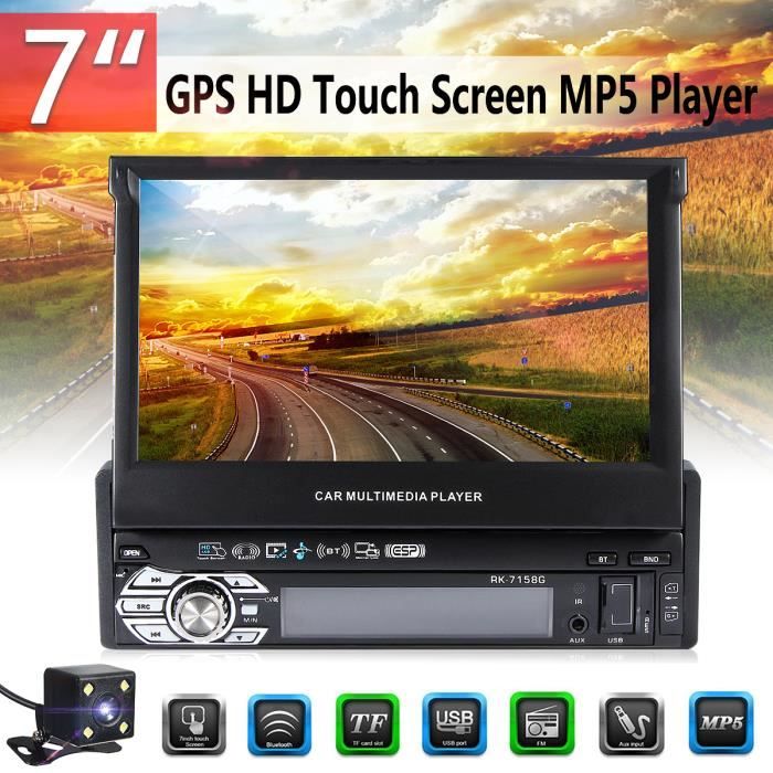 NEUFU 7 1DIN Bluetooth Voiture Autoradio GPS Navi Stereo MP3MP5 USB AUX FM Radio