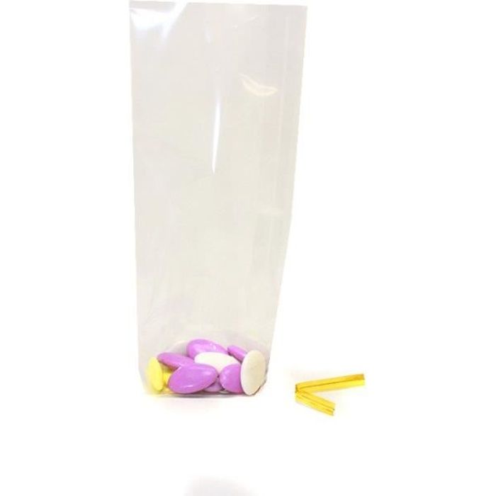 Sachet confiserie clearance transparent avec fond