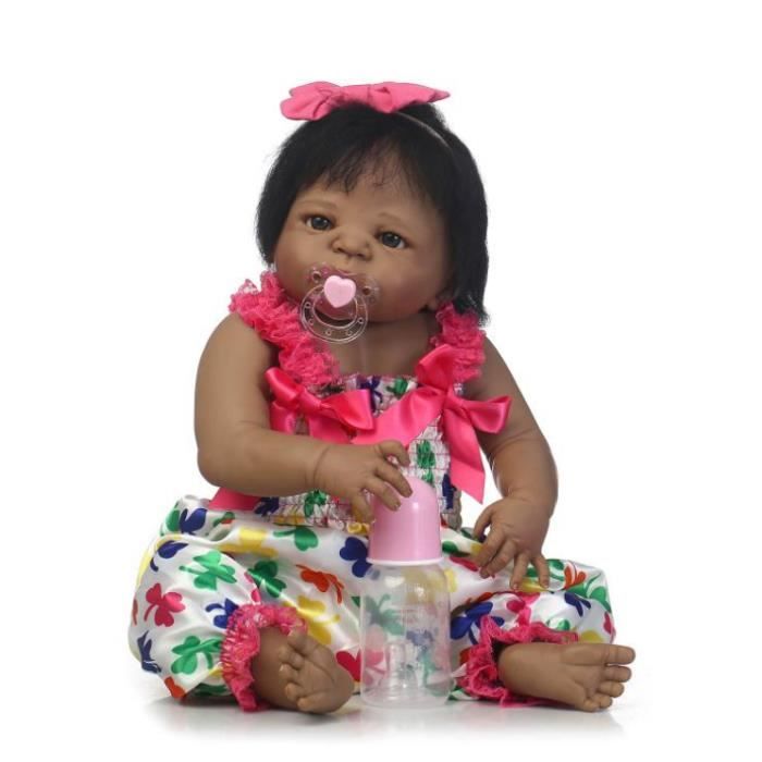 OFELI 56 cm Pleine vinyle de silicone corps reborn bebes noir skin poupees jouets pour enfants fille jouets bebe cadeau Cdiscount Jeux Jouets