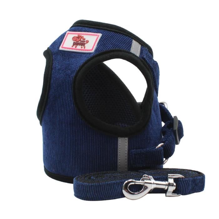 Comparer les prix de PAWZ ROAD Haute Qualite Harnais Pour Chiot/Chien/Chat Réfléchissant et Respirant Harnais et Laisse Set XS Bleu