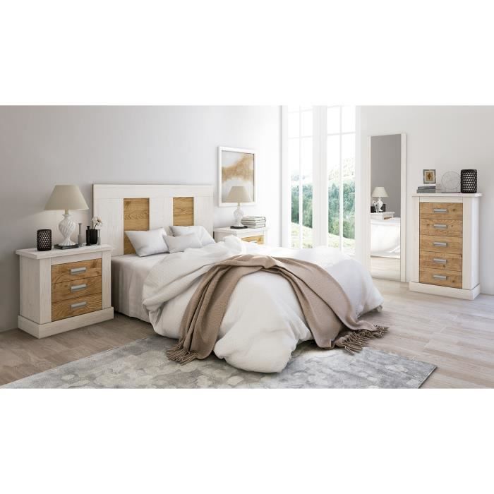 Ensemble chambre à coucher, tête de lit + 2 tables chevets ...