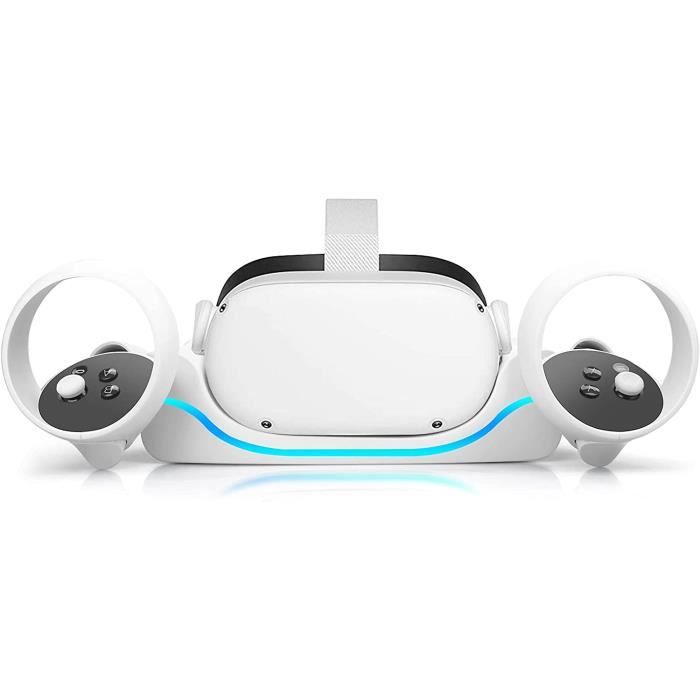 Station de Charge pour Oculus Quest 2 Casque VR, Support de Charge à  Lumière LED, mode Bureau ou Support Mural pour Casque et Manett - Cdiscount  Informatique