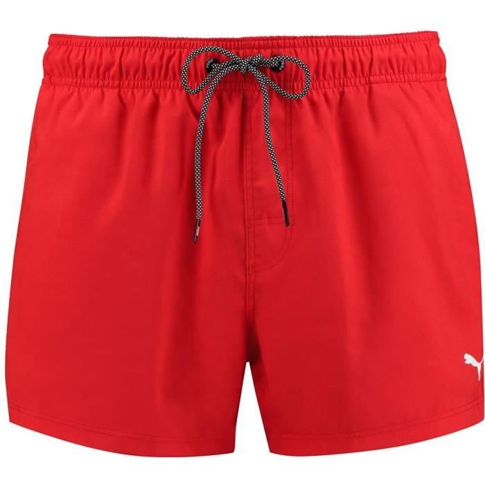 short de bain puma "coupe courte" rouge