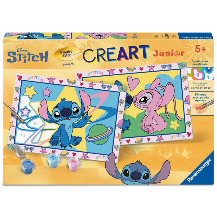 CreArt Junior Ravensburger 12023214 – Kit de Peinture par Numéros Stitch