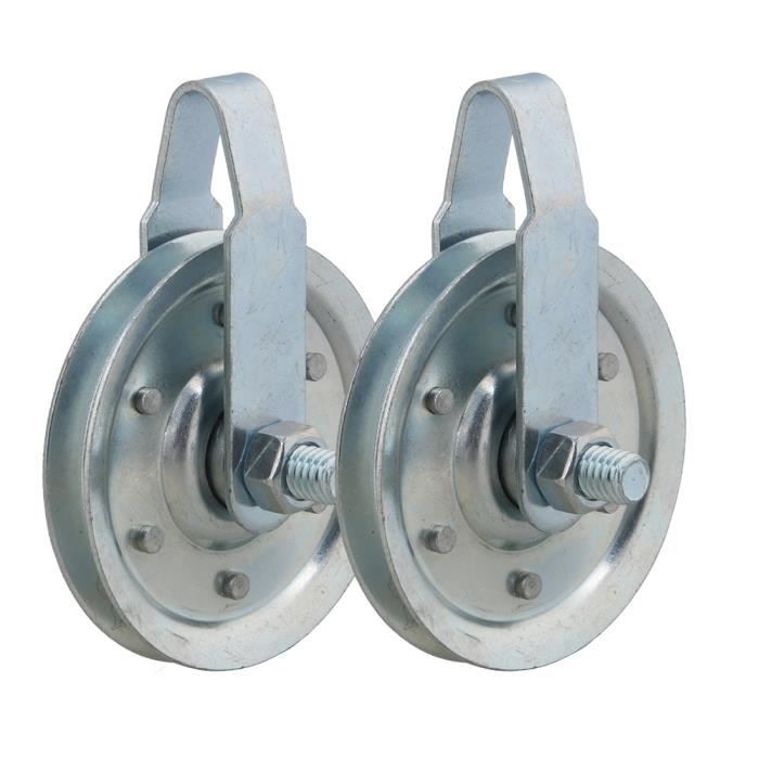 2PCS 3 Dia Poulie de ressort pour porte de garage robuste avec fourche et boulon 3 Cdiscount
