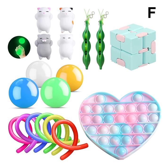 FIRFONMA Fidget Toy Jouets Sensoriels Stress Relief Jouets Anti-Stress Push Pop Bubble Toy Jouets Anti-Stress pour Enfants et Adultes 
