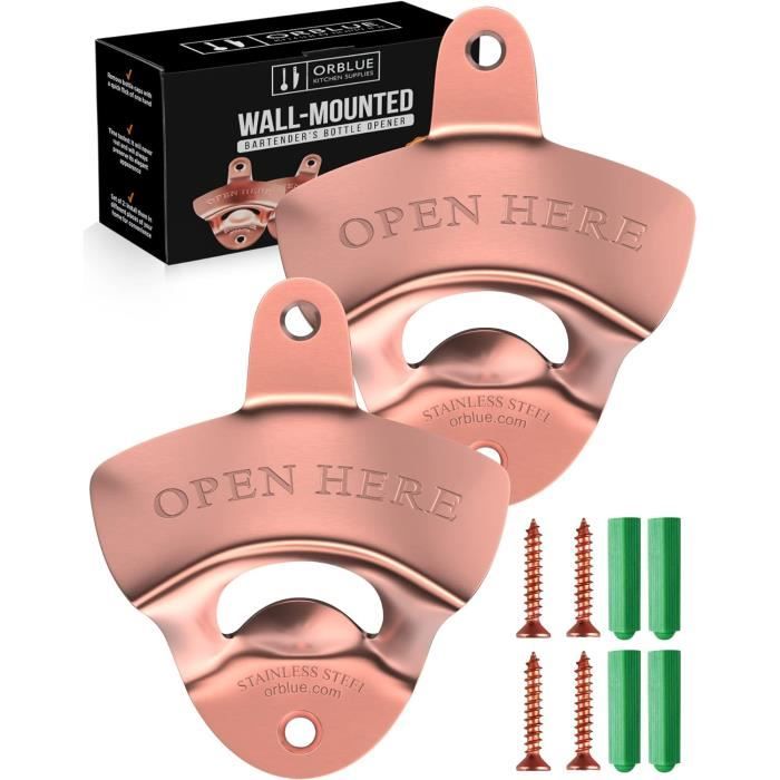 GAJUS Lot De 3 Décapsuleurs Muraux En Alliage De Zinc - Décapsuleur