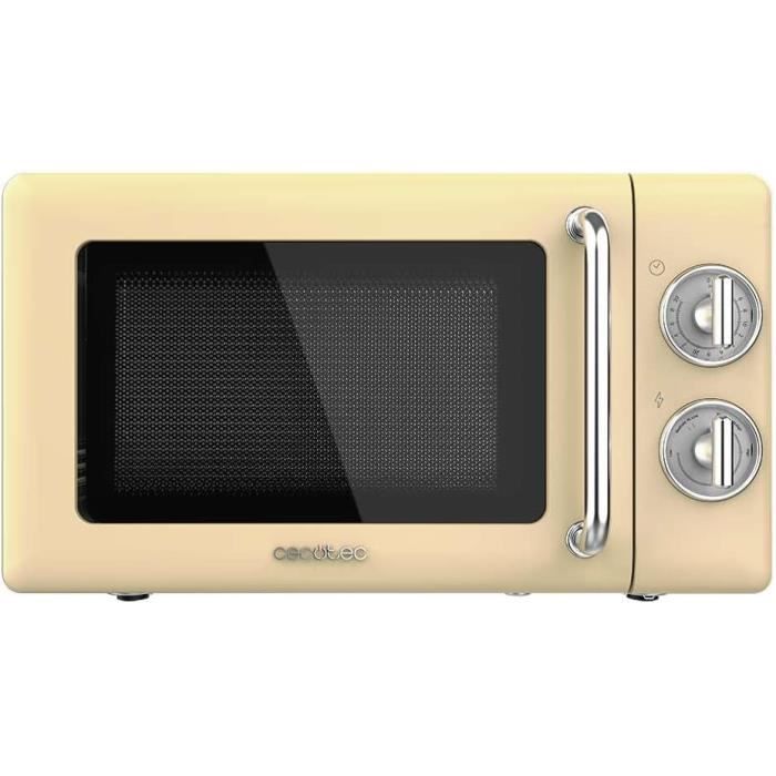 Micro-Ondes Mécanique Cecotec Proclean 3010 Retro Vert - 20L, 700W, 6 Niveaux, Minuterie 30min