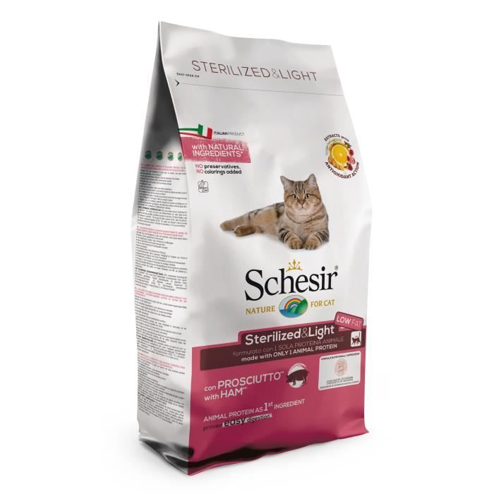 Croquettes pour Chat - Schesir - Ham Sterilized - 10 KG - Adulte - Nourriture de qualité
