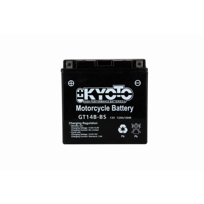 KYOTO - Batterie moto - Yt14b-bs - L150mm W70mm H 145mm