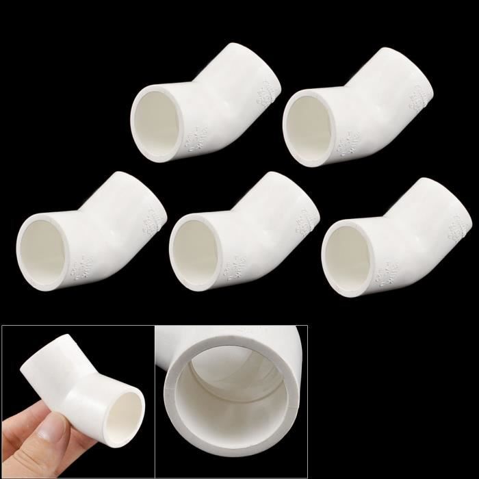 5 Pieces 25 Mm Dia 45 Angle Degres Coude Tuyau En Pvc Raccords