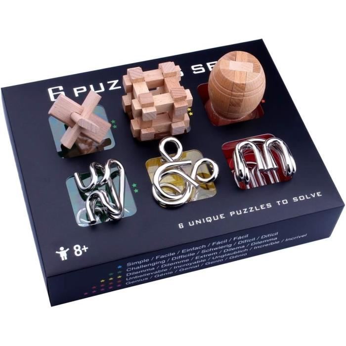 32 Casse-têtes Métal IQ - Puzzles De Réflexion En Acier Inoxydable Pour Enfants Et Adultes | Cadeau Anniversaire Ou Noël Idéal