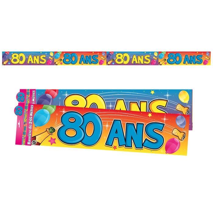 Banniere Anniversaire 80 Ans Achat Vente Banderole Banniere Cdiscount