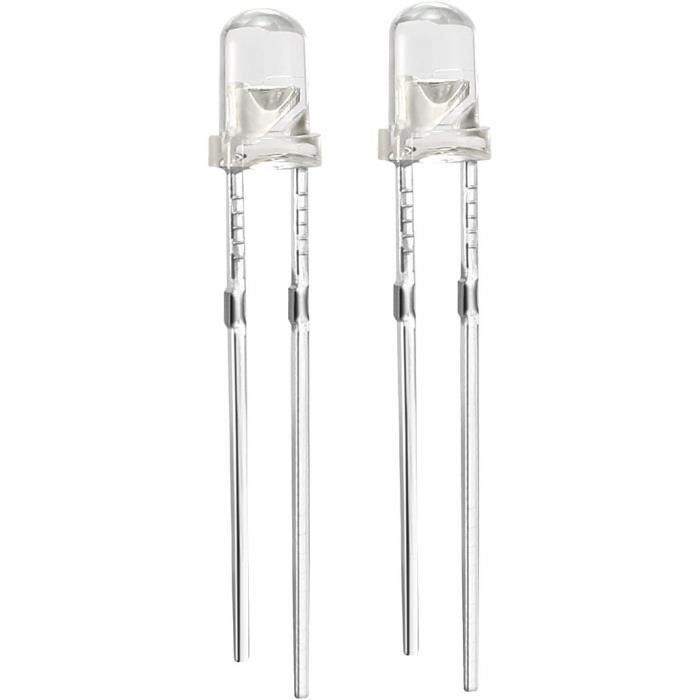 Kit De Lumières LED Tamiya 56551 - 2 LED Jaunes 3mm - Pour Modélisme - 1100mm De Câble