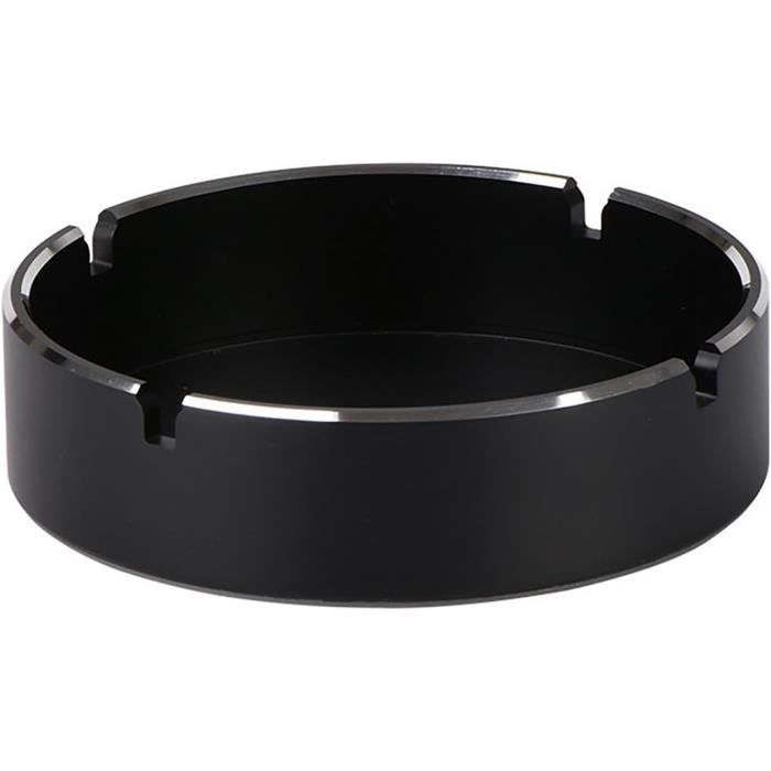 Cendrier Extérieur Intérieur HONZUEN – Acier Inox Noir Grand Anti-Odeur Coupe-Vent