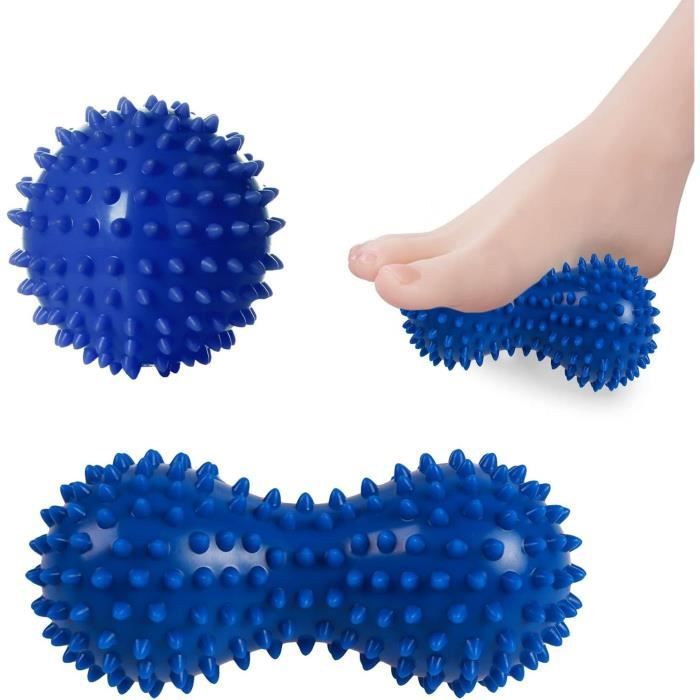 Balle De Massage En Forme De Cacahuète - Yoga, Relaxation, Soulagement Du Stress - Pour Mains, Pieds, Dos - Matière PVC - 16x7 Cm - Unisexe