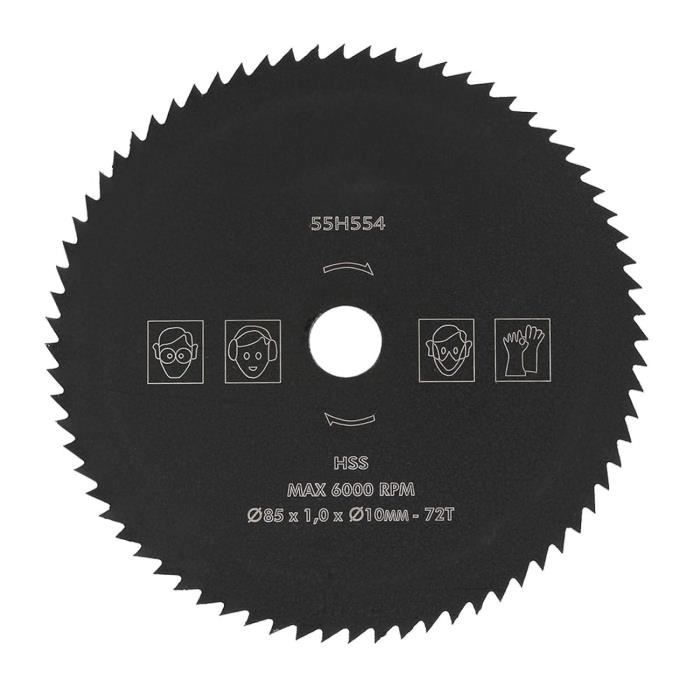 Cirkelzaagblad voor Workzone Mini Cirkelzaag (door Aldi) 85mm Diameter x 10mm Boor x 24T Houtzaagblad