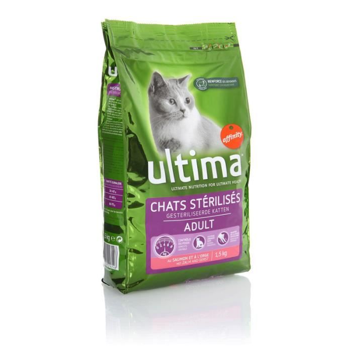 Croquettes Thon Chat Sterelise 1 5 Kg Ultima Cdiscount
