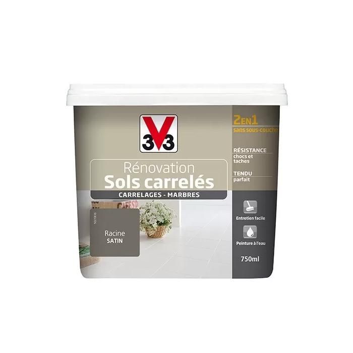 Peinture Racine Satin Sols Carreles V33 750ml Gris 0 000000