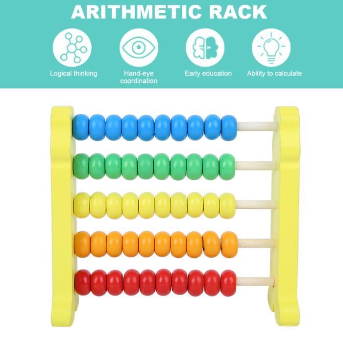 Boulier éducatif En Plastique - 15 Tiges, 7 Perles Par Tige, Outil De Calcul Mental Pour Enfants