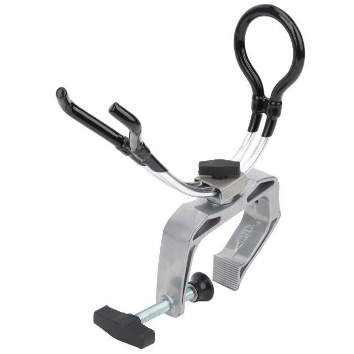 Support Canne à Pêche Bateau Réglable | Pince En Aluminium Pour Rambarde, Silver