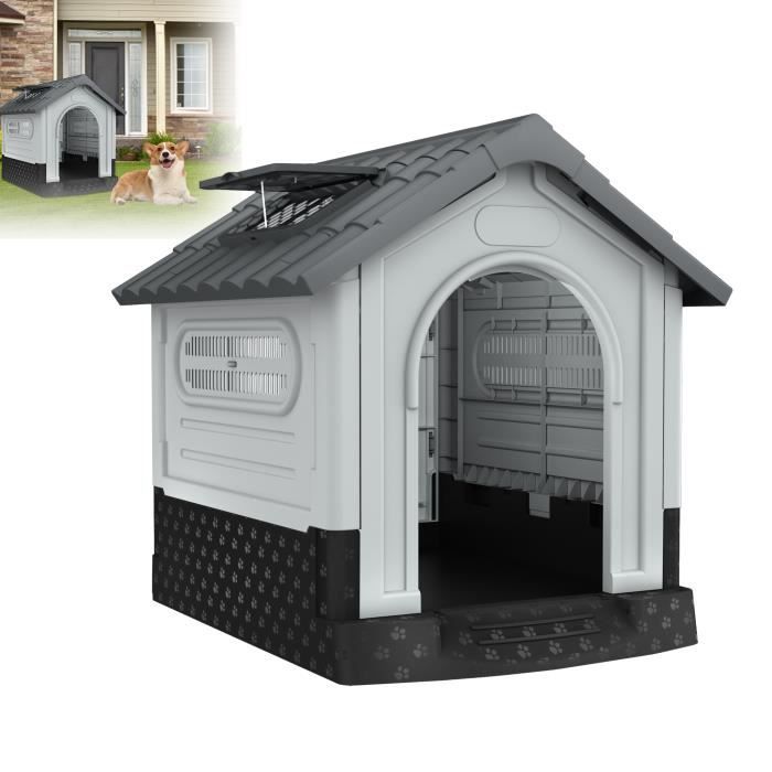 Meilleurs prix pour XMTECH Plastic Dog House Outdoor Isolation Garden,Ventilation and Rain Prevention 65x56,5x67cm