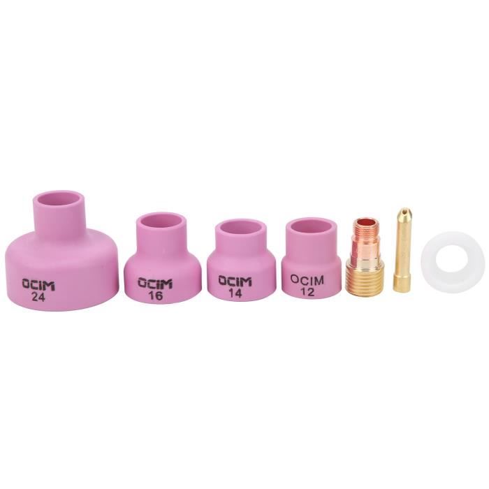 Kit Lentilles à Gaz Pour Torche De Soudage - Coupelles Céramique Alumine - Compatible WP-17/18/26