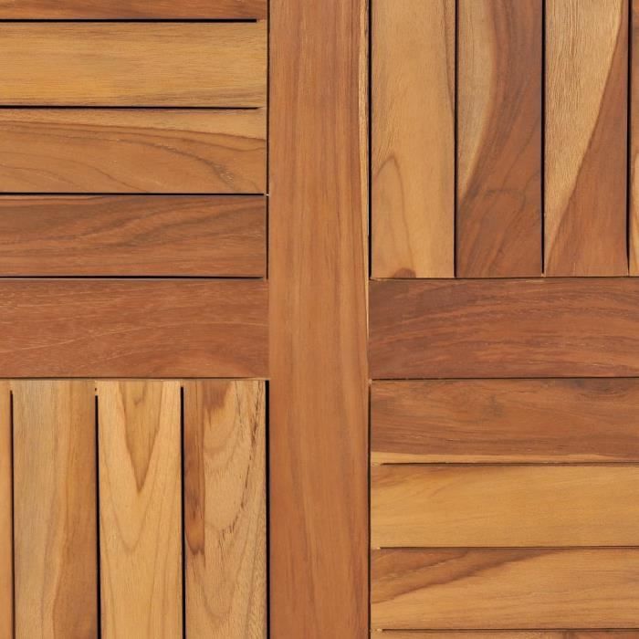 Dessus De Table En Teck Massif 50x50x2,5 Cm – Plateau Carré Renovation Table – Pour Maison, Restaurant, Café
