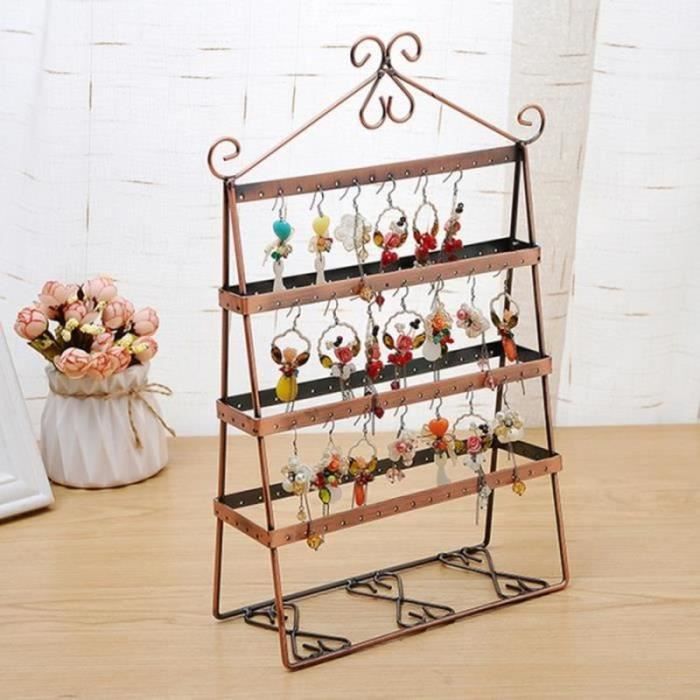 Metal Jewelry Organizer Stand Necklace Ring Earring Display Rack
