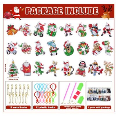 GMMG Diamond Painting Porte Clé 5D DIY Peinture Diamant Pendentifs Diamond Art Painting Keychain