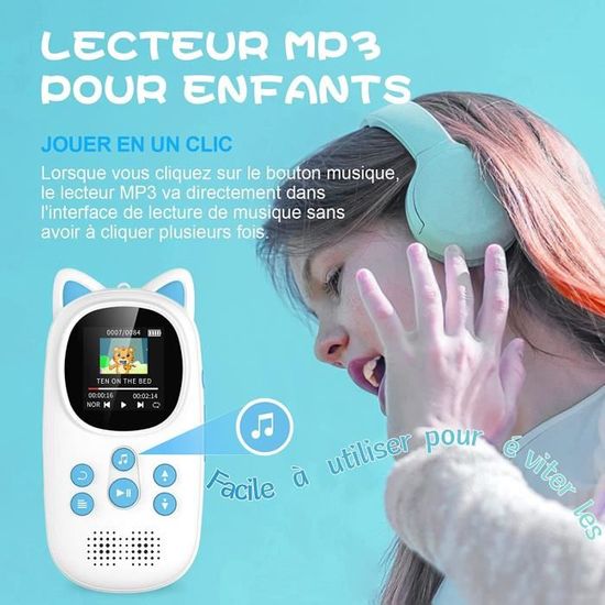 Lecteur MP3 Portable Bluetooth Avec 32 Go, Son Sans Perte Avec Haut-parleur HD, Prend En Charge