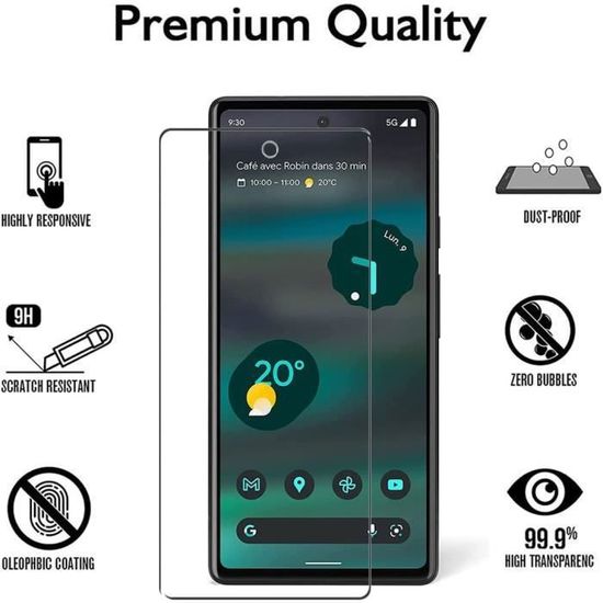 Coque Gel Transparente Pour Google Pixel 4A 5G Et 2 Protections écran Verre Trempé [Novago