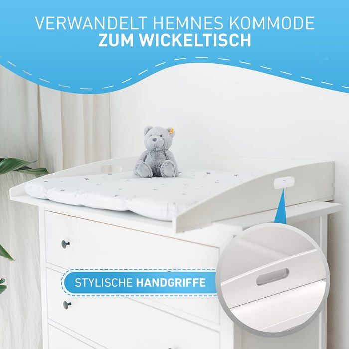 FLIPLINE Table à Langer pour Commode IKEA HEMNES Sécurité Mur