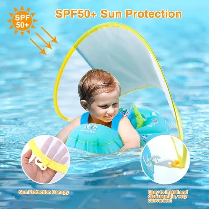 Bébé Siège De Piscine, Avec Auvent Amovible De Bouee Bebe Protection Anti Uv Anneau De Natation Gonflable Et Protection Solaire Pour Bebe En Pvc 23047 B Bébé Siège De Piscine, Avec Auvent Amovible De Bouee Bebe Protection Anti Uv Anneau De Natation Gonflable Et Protection Solaire Pour Bebe En Pvc 23047 B