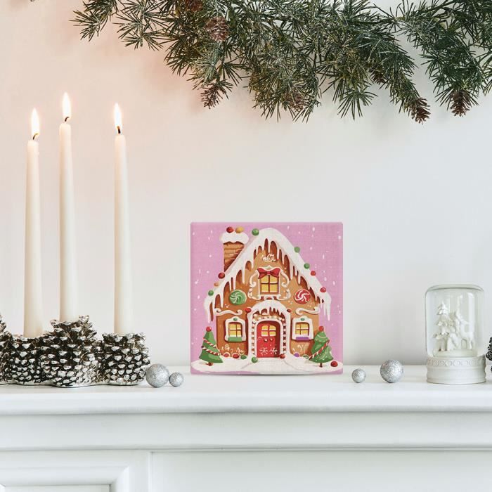 Figured'Art Mini Peinture Par Numéro – Allée Enneigée 20x20 Cm Avec Cadre – Kit DIY Créatif Pour Adulte, Tout Inclus