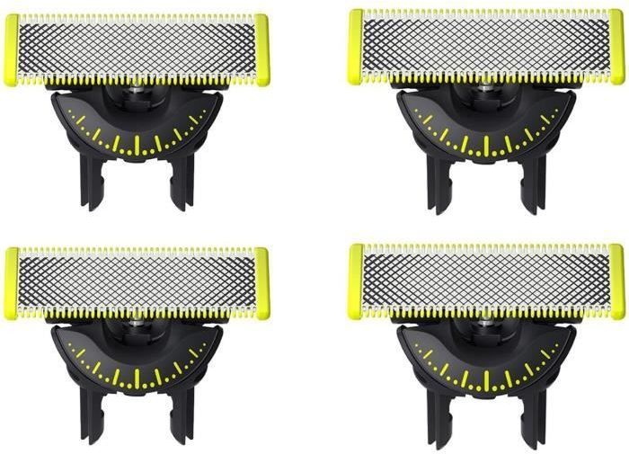 Lot De 4 Lames De Rechange PHILIPS OneBlade 360 | Originales | Pour Rasoir Visage