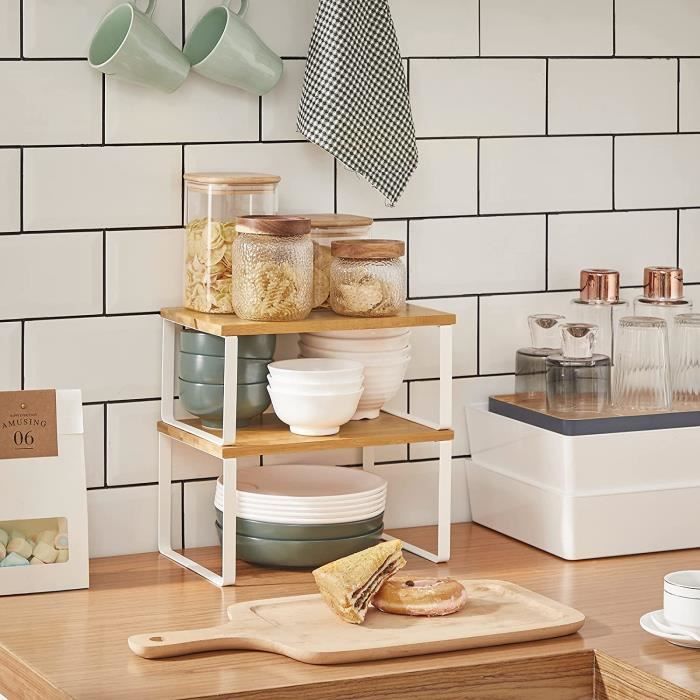 Étagère à épices Extensible VEVOR 2 Niveaux,réglable 99 à 180 Mm,organiseur Assaisonnement Empilable,support Pour Cuisine,salle Bain,bureau,noir | Leroy Merlin