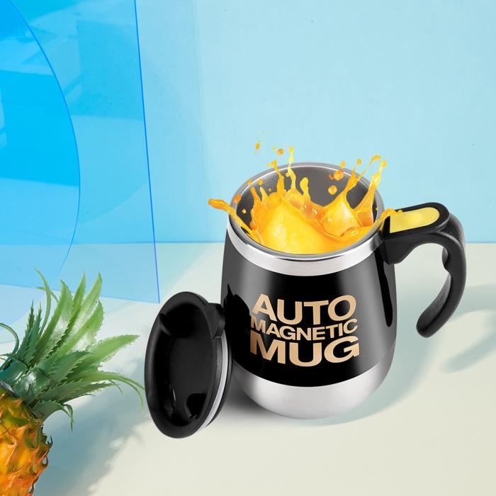 Tasse à Café Auto-Mélangeante 500ml - Tasse Magnétique Électrique Rechargeable USB En Acier Inoxydable