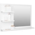 Miroir de salle de bain LED Moderne & Chic - 2021Mall® - Blanc - 60cm - 3 étagères-2