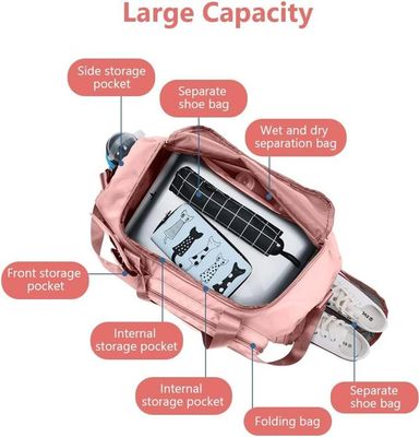 Sac de Voyage Femme Cabine,Grand Pliable Lége,Sac Weekend Femme,Sec