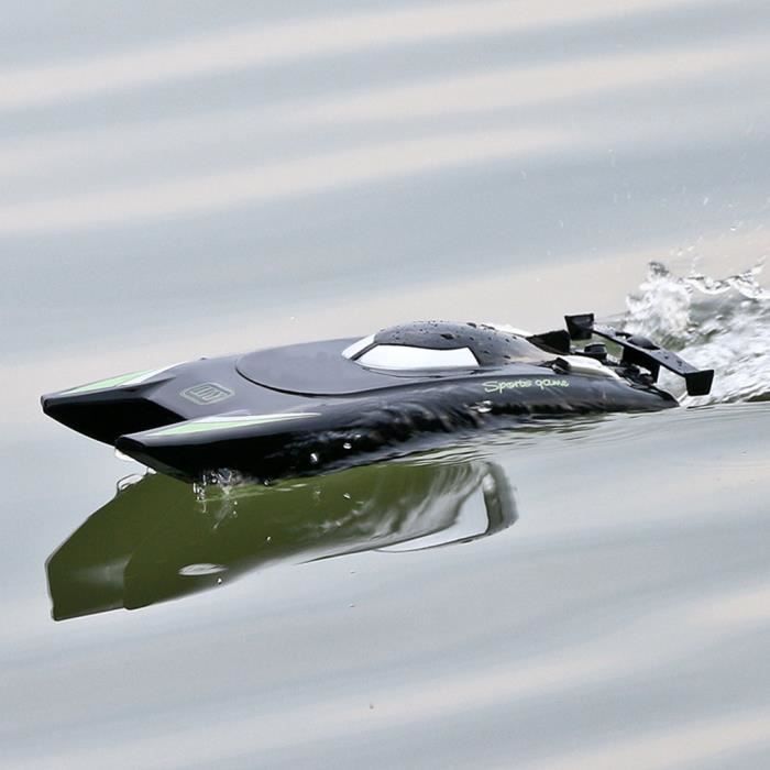 Grand Bateau Télécommandé 47cm 35km/h - Bateau RC Avec Lumières Et Double Coque Étanche