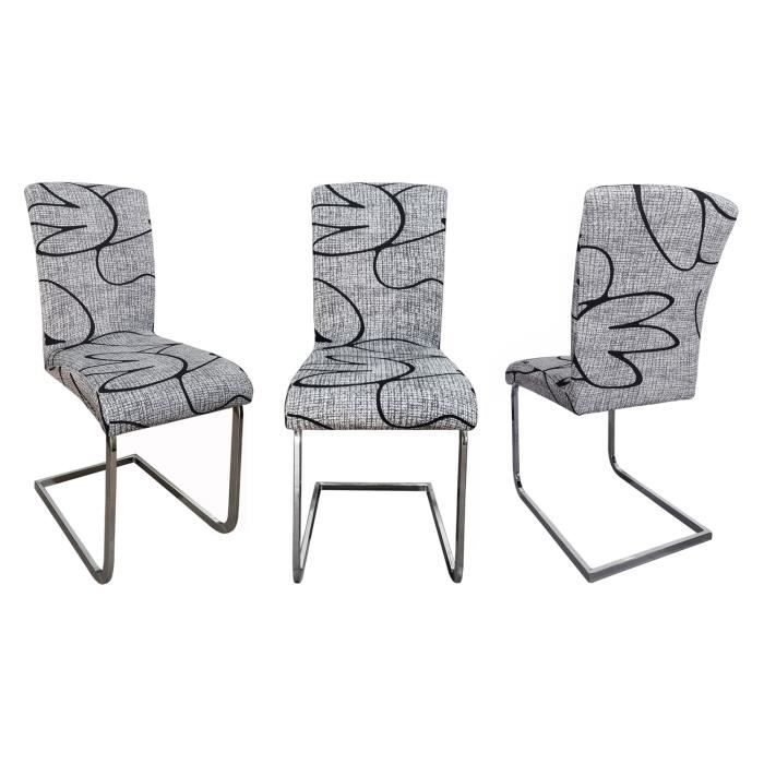 Housses De Chaise Extensibles JSTHHTT - Lot De 2 - Lavables Machine - Pour Salle à Manger Et Décoration