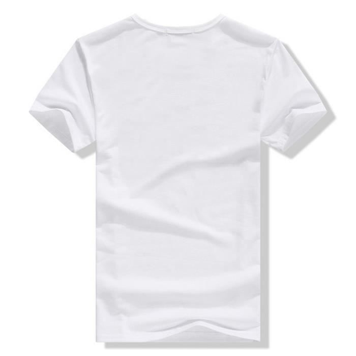 9 Couleurs Tee Shirt Manche Courte En Blanc Pas Cher De Marques